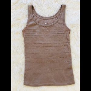 NY & Co tan sleeveless tank top XS